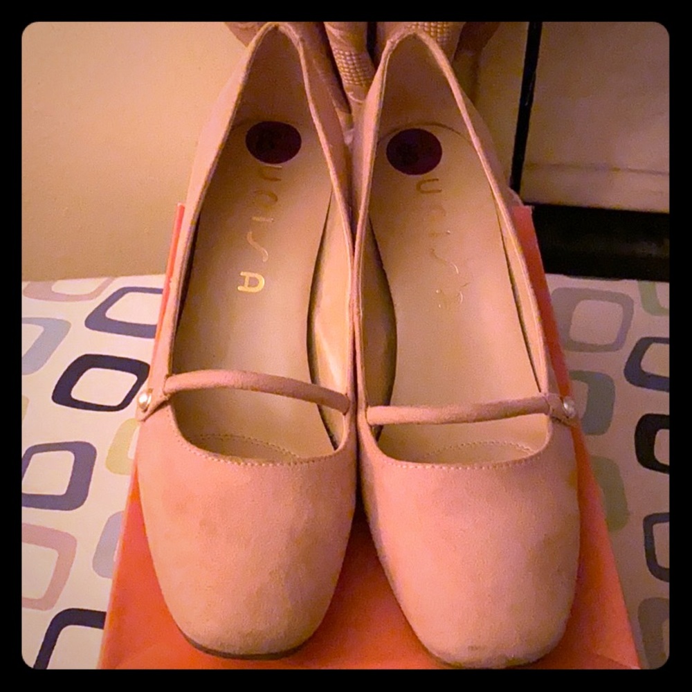 Pink fabric shoes